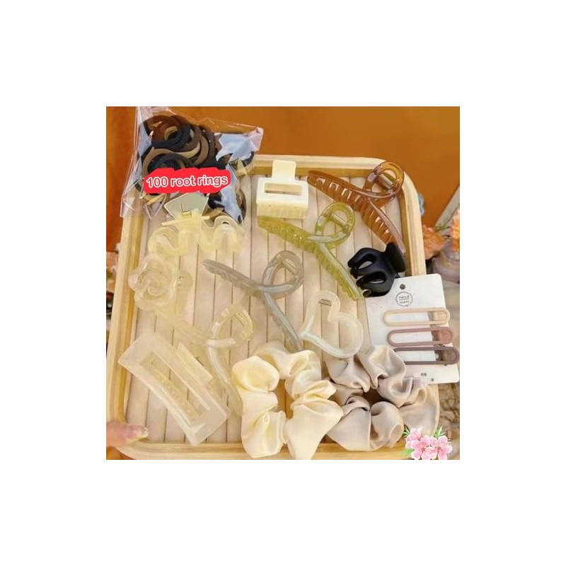 115 Set de pinzas y coleteros para mujer, Pinzas Pasadores