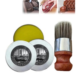 2PCS Furniture Salve, Leather Furniture Salve and Brush, Furniture Leather Care Kit, Leather and Wood Restoration Ointment, Furniture Salve for Leather Car Seats