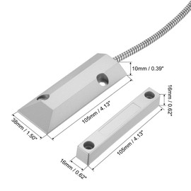 PATIKIL Roller Door Contact Magnetic Reed Switch NC Warehouse Gates Garage Doors