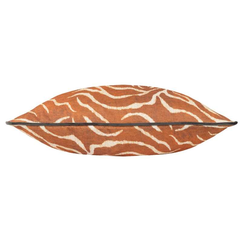 Wylder Tropics Jurong Tiger Chenille Animal Print Cushion Cover, Rust