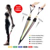 150lbs Kit De Bandas De Resistencia Ligas Para Ejercicio 12pzs
