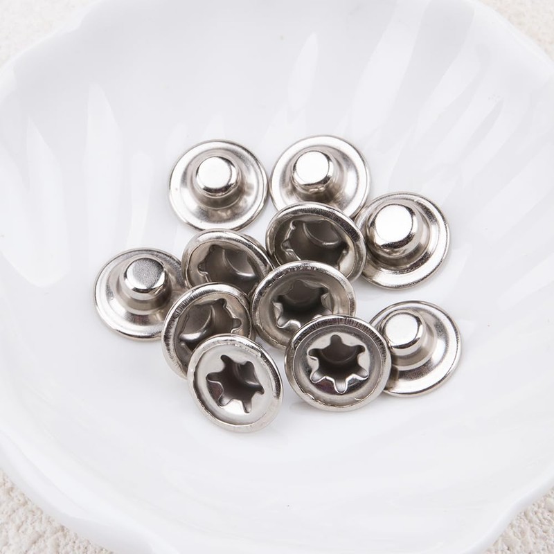 ZORZA 40Pcs Metal Push Nut Caps M6 & M8 Axle