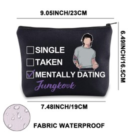 K Pop Jung K Makeup Bag Kpop Army Gifts Single Taken Mentally Dating with Jung K Gifts Kpop Army Merch Army Gifts (JUNGK blmb1)