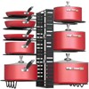 Podxco Pot and Pan Organizer for Under Cabinet, 8 Tiers