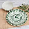 Fitz and Floyd Sicily Green 12 Piece Dinnerware Plate Bowl