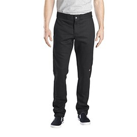 Dickies Men's Skinny Fit Double Knee Work Pants, Black