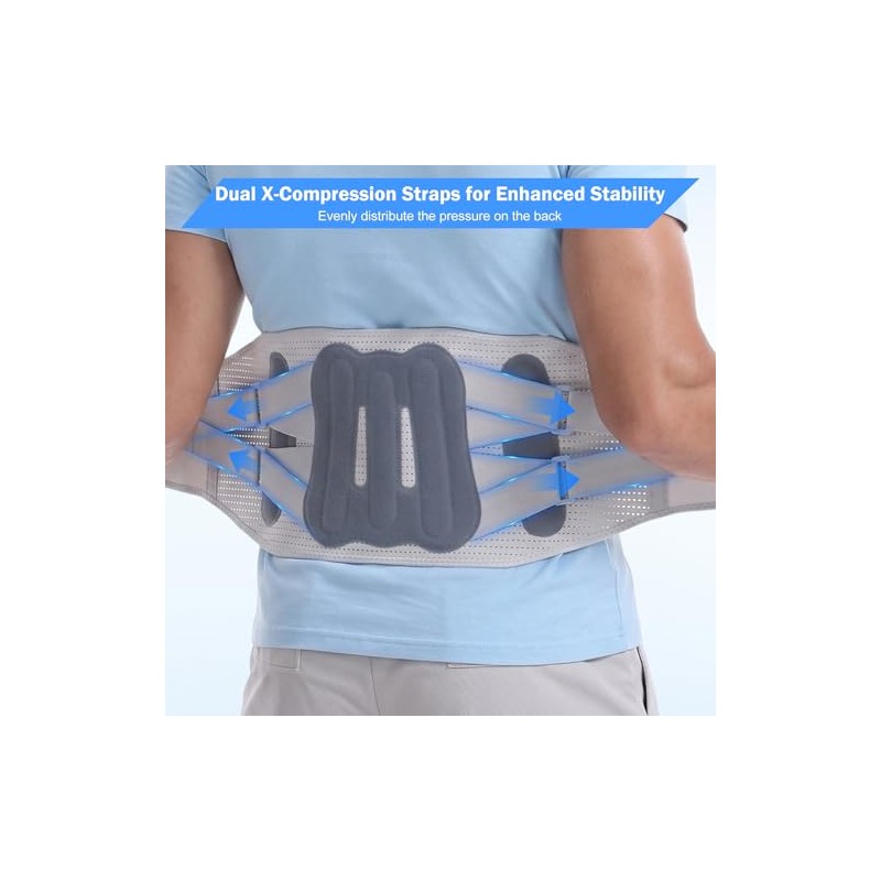 NuCamper Faja lumbar para aliviar el dolor de espalda baja.