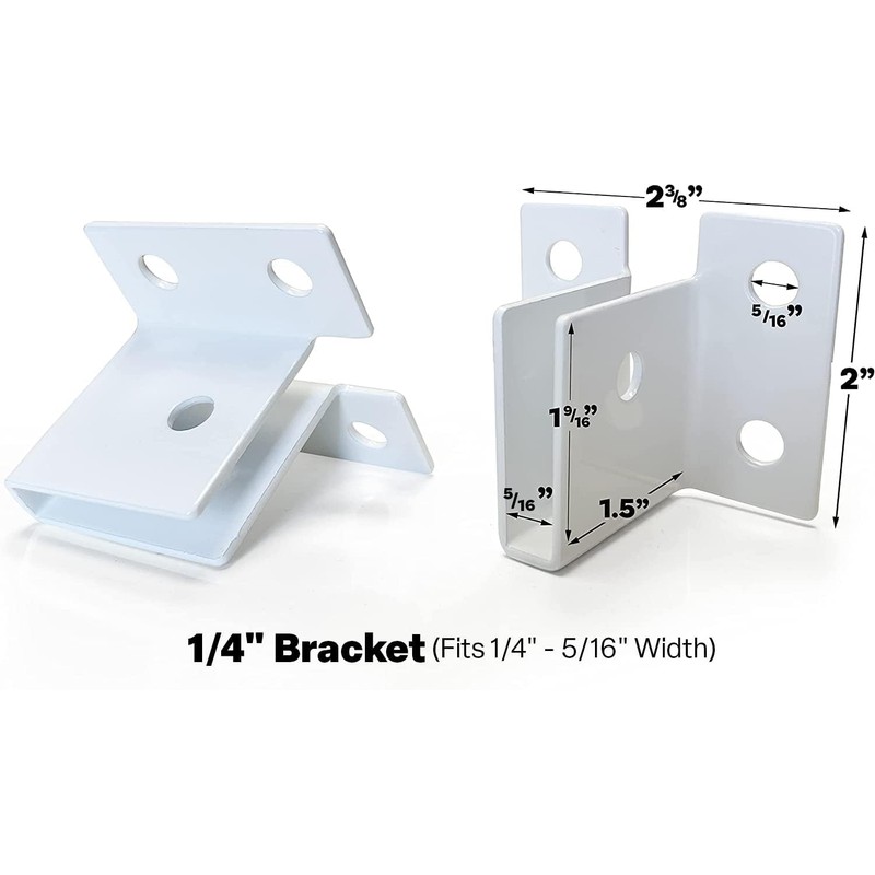 “U” Brackets, 2-Pack, for Sign Substrate Mounting, .25” / ¼”