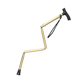 プラスハート すべりにくい杖 折りたたみ式 1本入 茶 75091