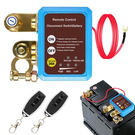 ISINFLASH Smart Voltage Kill Switch 12V/24V 240A Remote Battery Disconnect Switch Upgrade Smart Control Car Kill Switch Anti-Theft, Prevent Battery Drain for Car, Truck, RV (High Installation)