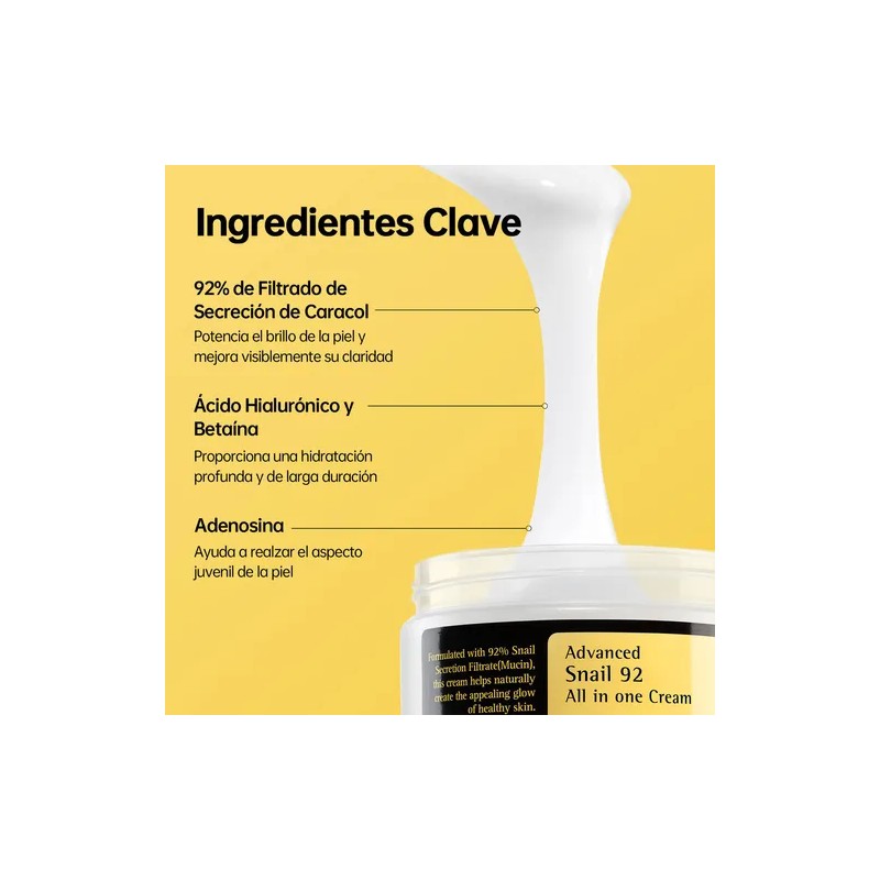 COSRX Advanced Snail 92 Crema Facial Todo en Uno 100g