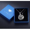 OHAYOO Yin Yang Necklace 925 Sterling Silver Yin Yang Pendant