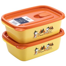 Iwasaki Industry Snoopy Storage Container with Flap 940 (Set of 2)