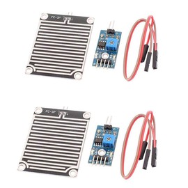 Hailege LM393 Raindrop Sensor Weather Humidity Monitor Sensor Humidity Module Nickel-Plated Plate 3.3-5 V Pack of 5