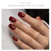 JMEOWIO Lámina de uñas de gel rojo vino, autoadhesiva, pegatinas
