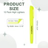 PATIKIL 12 Pack Yellow Highlighter Pen Neon Clear View Bright