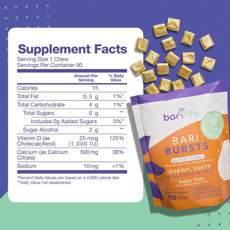 Calcium Citrate Bariatric Calcium Chews with 1000 IU Vitamin D3
