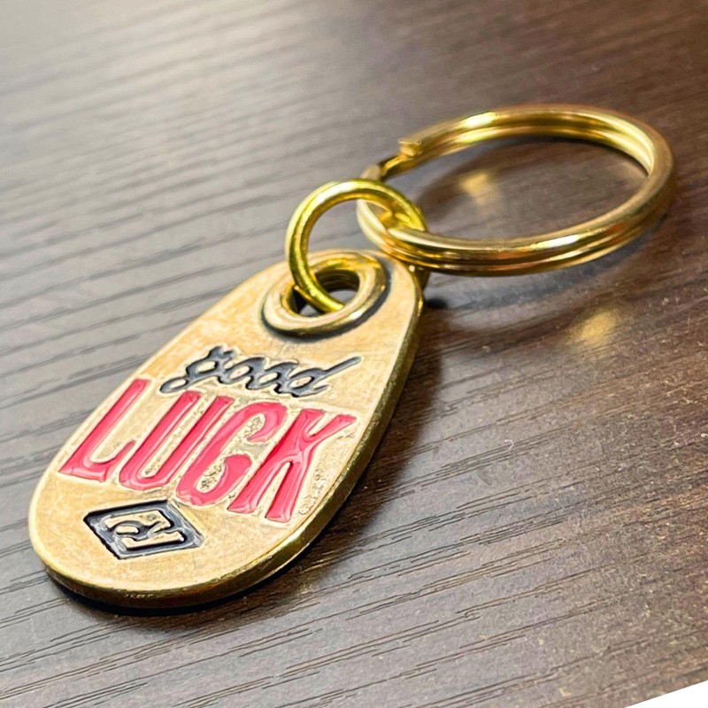 Dea Bona Good Luck Keychain Key Ring, Brass, Good Luck,