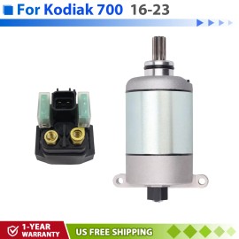 Motorsupermarkets Starter for Yamaha Kodiak 700 2016-2023 All Models with Relay