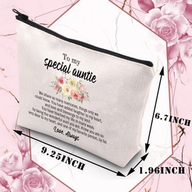 BDPWSS Auntie Makeup Bag BAE Best Auntie Ever Gift to My Special Aunt Cosmetic Bag for Aunt Auntie Birthday Gift from Niece (My Special Auntie CA)