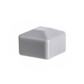 EMFA Fence Post Cap 100 x 100 mm Pack of 5 Grey Post Cap Square Fence Post Caps Fence Cover Plastic Lid Fence Caps 10 x 10 cm