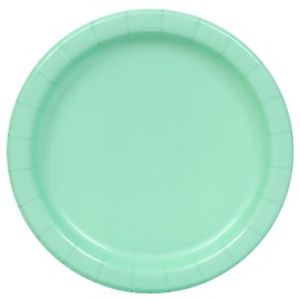 Unique 99224EU Eco-Friendly Paper Plates 18 cm Mint Green Colour Pack of 20 Mint Green 18 cm