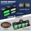 Tiannor Emergency Dash Strobe Lights,Green White Safety Flashing Warning Hazard