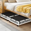 Gashell 2 Pack Bamboo Under Bed Storage with Wheels, 39”x20”x7.8”
