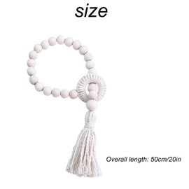 YZSZ Pack of 2 Boho Curtain Holdbacks Cotton Rope Curtain Tieback Braided Cotton Rope Curtain Tieback Curtains Durable for Home Office Kitchen Hotel Indoor Curtain Decorative (White)