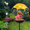 DUNGGLE Solar-Powered Bird Feeder with LED Flamingo Light - Vibrant
