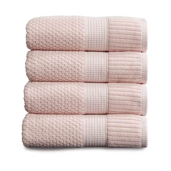 NY Loft 100% Cotton Bath Towel 4 Pack | Super