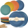 Wrova Wheat Straw Dinner Plates 10 Inch Unbreakable Set of