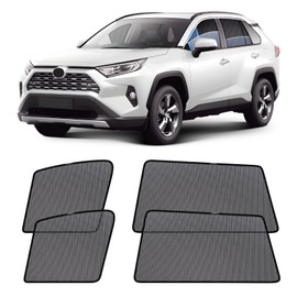 ZATOOTO Car Window Shades for Toyota RAV4 2019-2024, UV & Glare Protection, Bug & Mosquito Barrier, Cools Interior, Easy Install