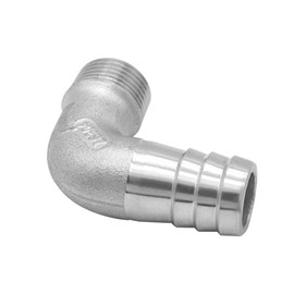 Joywayus 5/8" Hose Barb x 3/8" NPT Male Home Brew Pipe Fitting Stainless Steel 90 Degree Elbow Adapter