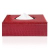 PTAPIPI Elegant PU Leather Tissue Box Holder, Modern Rectangular Towel