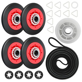 4392067 Dryer Repair Kit for Whirlpool, Maytag, Kenmore and More - Includes WPW10314173 Drum Roller, 661570V Dryer Belt and 279640 Idler Pulley - Baridwon Dryer Replacement Parts