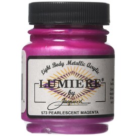 Jacquard Lumiere Metallic and Pearlescent Paint 2.25 Oz, 573 Pearl Magenta