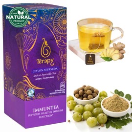 Térapy Ceylon ImmunTea Ayurvedic Tea | All Natural Herbal Ingredients | 20 Count Individually Wrapped Tea bags | Helps boost your immunity naturally