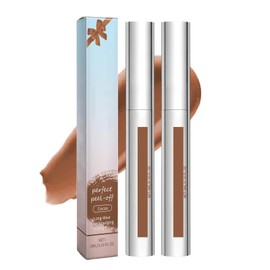 2PC Abziehbarer Lippenkonturenstift,Lipliner Abziehen,Lip Liner Zeigen Sie,Peel Off Lip Liner Tattoo,Plump Lip Lines,Wasserfester Abnehmbarer Lipliner,Um Die Form Des Mundes Zu Umreißen-Cocoa