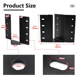 (2-Pack) 2 x 6 Heavy-Duty Steel Joist Hanger Bracket, Skewed Right 45 Degree, Face Mount Rafter Bracket for Floor Deck and Ceiling Trusses