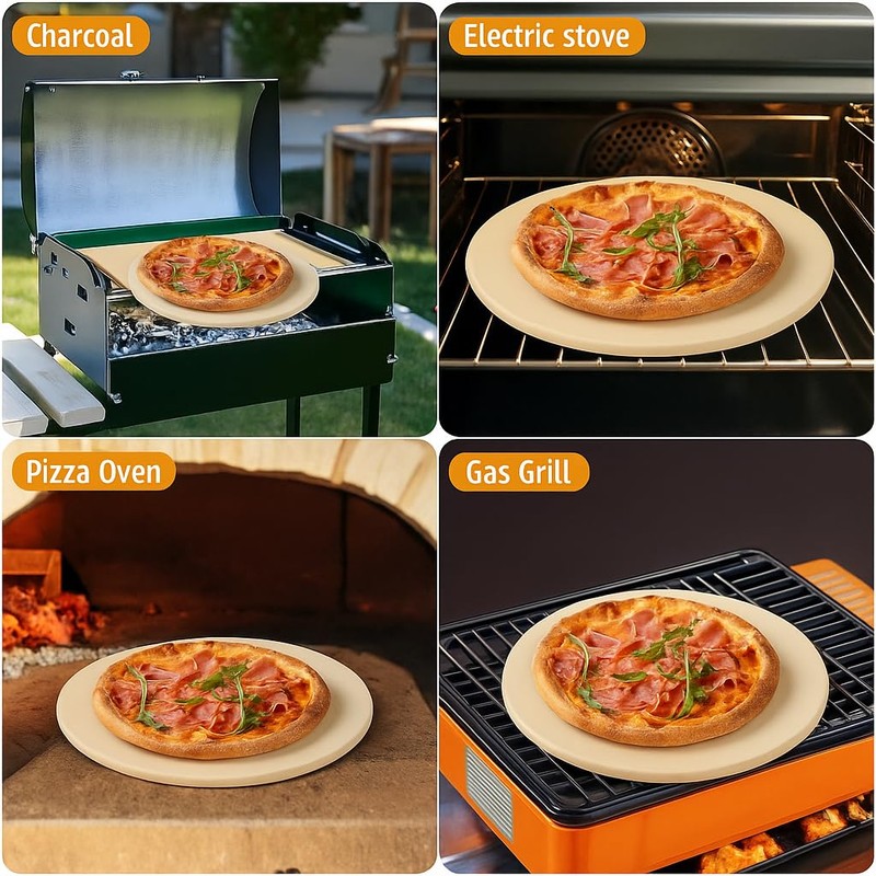 GDGZJJD Extra Large Pizza Stone 22" x 14",Cooking Stone for