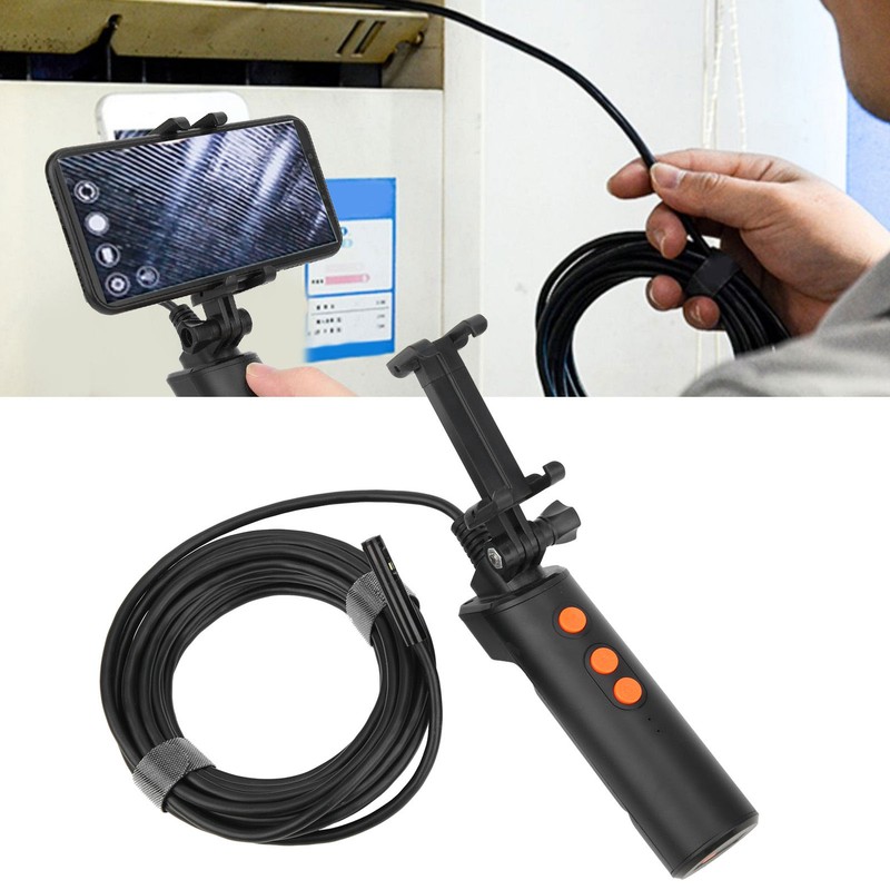 F280 1080P Endoscope 2MP 8mm WIFI Dual Lens Borescope Sewer