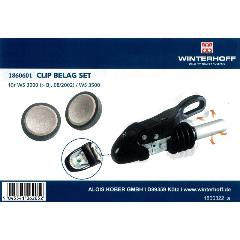 Winterhoff 6205 WS3000 Friction Pad Set Brake Shoes Anti-Slinger Clutch