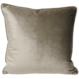 Riva Paoletti Luxe Velvet Cushion Cover - Mink Grey - Soft Velvet Feel Fabric - Reversible - Hidden Zip Closure - Machine Washable - 100% Polyester - 55 x 55cm (22" x 22" inches)