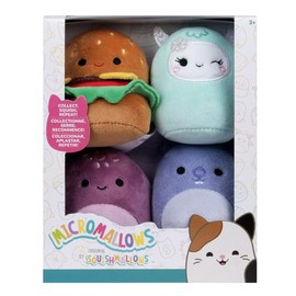 Micromallows SQMM0066-4-Pack Super Soft Mini Squishmallows 6.5cm Plush Figures