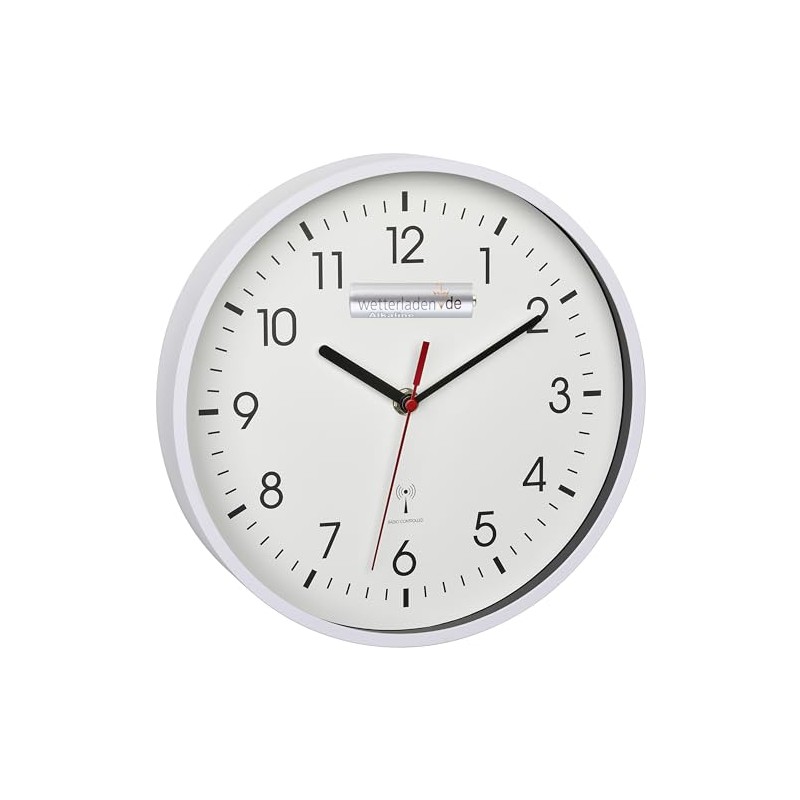 TFA Dostmann 60.3550 Analogue Radio Controlled Wall Clock Precise Display