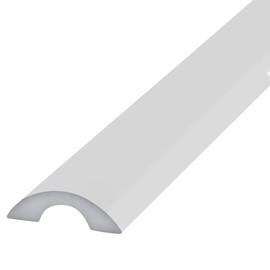 CRL White Frameless Shower Door Half-Round Threshold - 95 in long