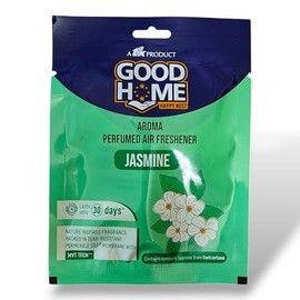 Good Home Nature Inspired Jasmine Aroma Air Freshener, 30 Day Lasting, For Car, Bathroom, Wardrobe, Green, 1 Count