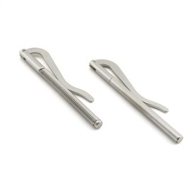 PZRT 2-Pack Metal Money Clip Bar 80mm Wallet Replace Parts Spring Clamp Cash Holder Leathercraft Accessories Silver Color 2 Types