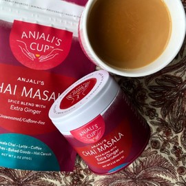 Anjali's Cup Chai Masala | Spice Blend with Extra Ginger | Caffeine-Free | Unsweetened | 2oz